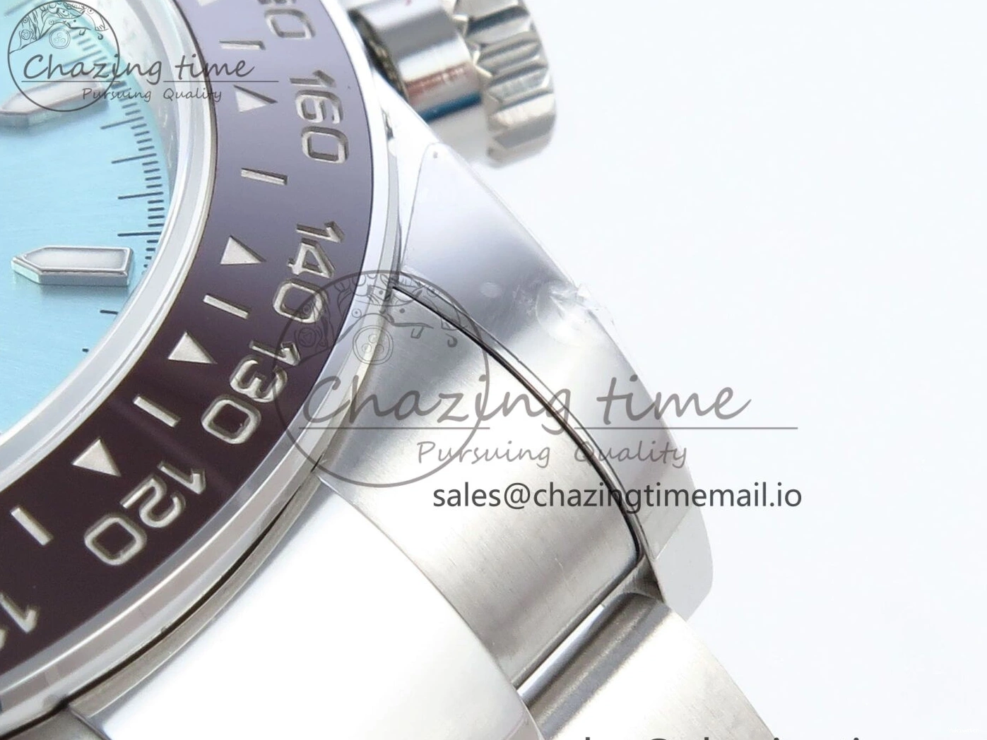 126506 1:1 Edition Ice Best SH4131 Daytona Strap V5 on Blue QF SS Dial Bracelet 0330